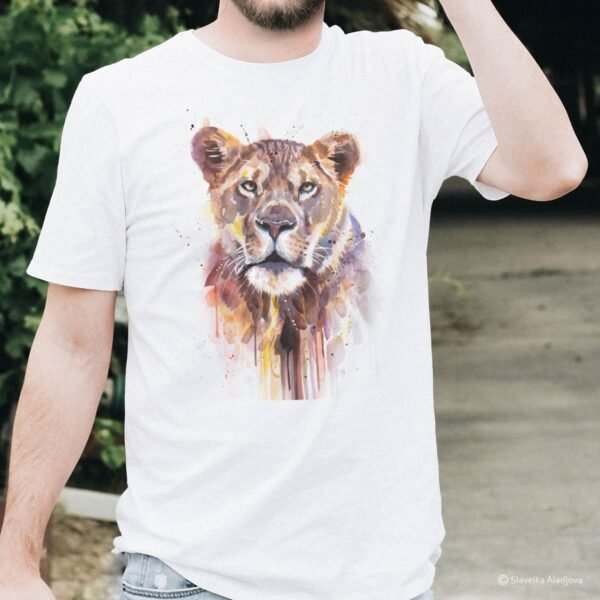 African Lioness art T-shirt
