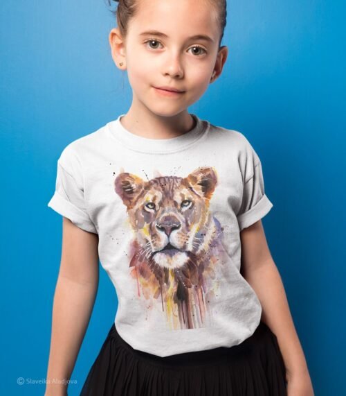 African Lioness art T-shirt