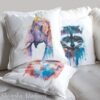 Asian Elephant Head art Pillow case