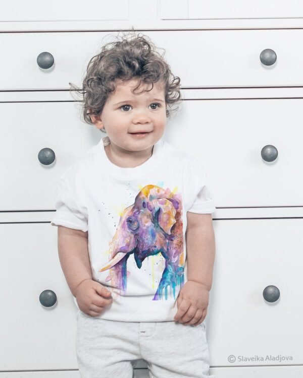 Asian Elephant Head art T-shirt