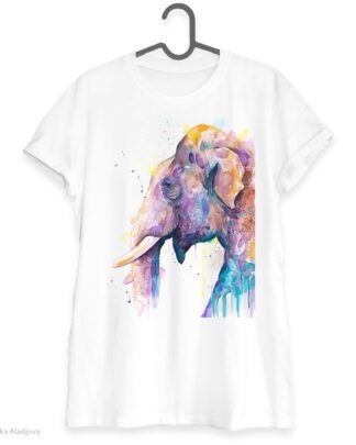 Asian Elephant Head art T-shirt