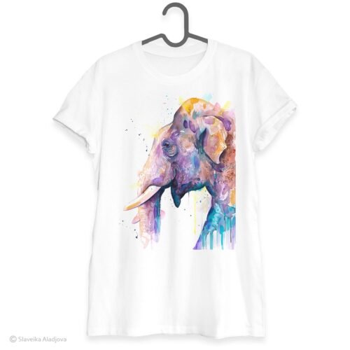 Asian Elephant Head art T-shirt