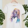 Asian Elephant Head art T-shirt