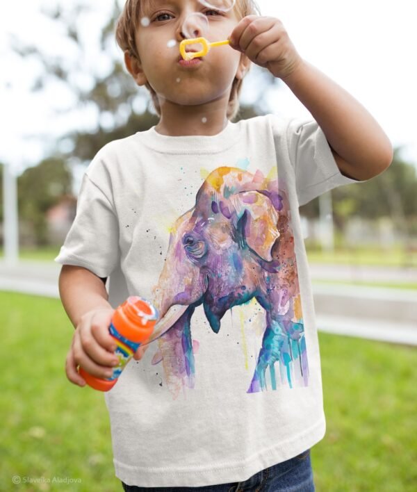 Asian Elephant Head art T-shirt