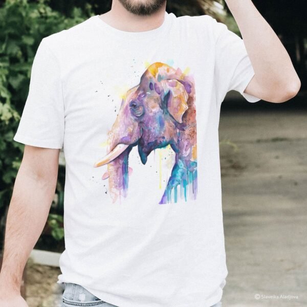 Asian Elephant Head art T-shirt
