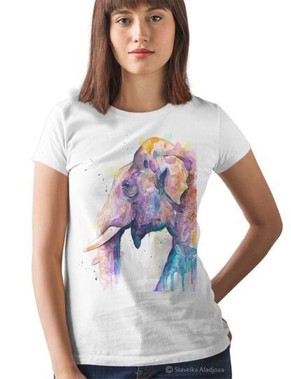 Asian Elephant Head art T-shirt