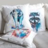Asian Elephant art Pillow case