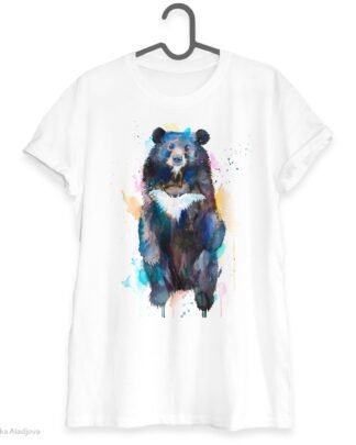 Asian black bear art T-shirt