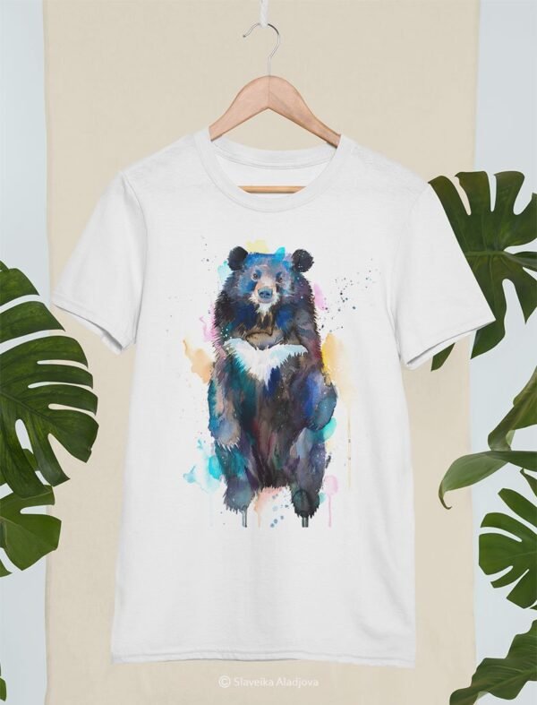 Asian black bear art T-shirt