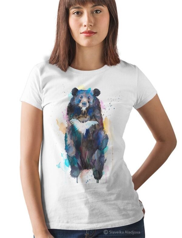 Asian black bear art T-shirt