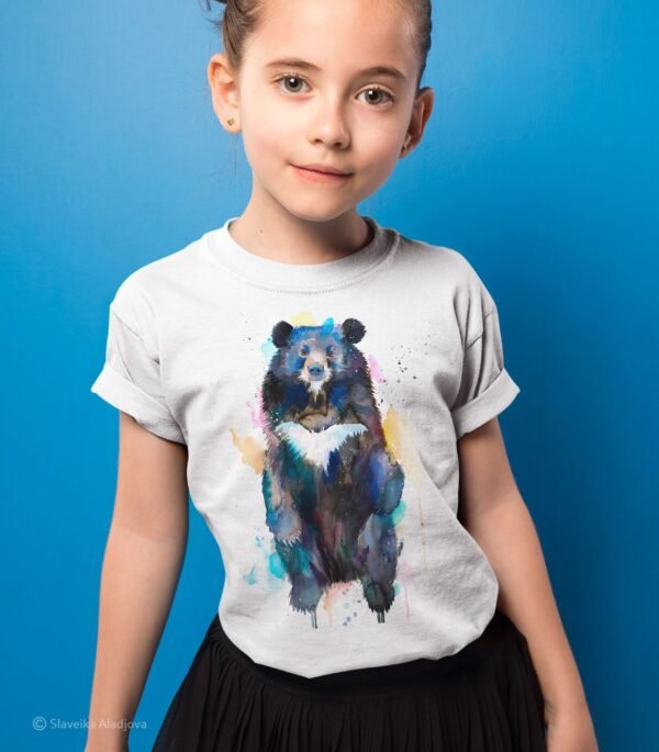 Asian black bear art T-shirt