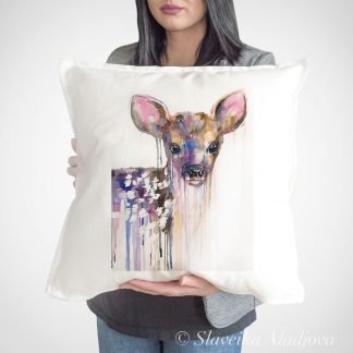 Baby deer art Pillow case