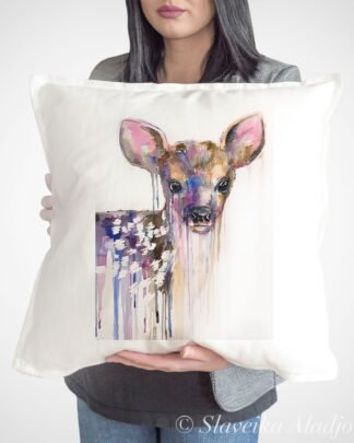 Baby deer art Pillow case