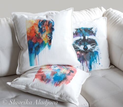 Bison art Pillow case