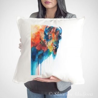 Bison art Pillow case