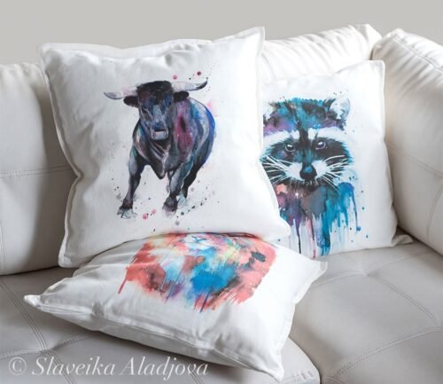 Black Bull art Pillow case