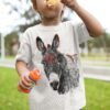 Black and white Donkey Art T-shirt