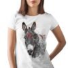 Black and white Donkey Art T-shirt