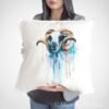Blue American black bear art Pillow case