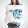 Blue Sea turtle art Pillow case