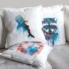 Blue Whale shark art Pillow case Blue Whale shark art Pillow case