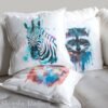 Blue Zebra art Pillow case1 Blue Zebra art Pillow case