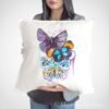 Blue and Purple Butterfly art Pillow case2 Blue and Purple Butterfly art Pillow case