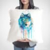Blue wolf art Pillow case