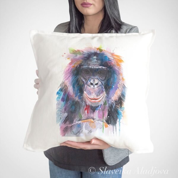 Bonobo art Pillow case2 Bonobo art Pillow case