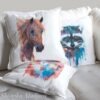 Brown Arabian horse art Pillow case