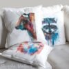 Brown Bull art Pillow case