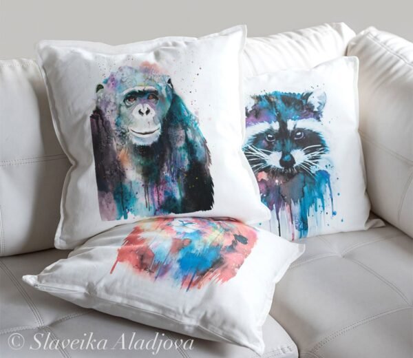 Chimp Chimpanzee art Pillow case