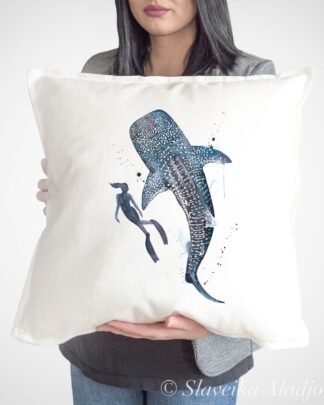 Scuba Diving art Pillow case