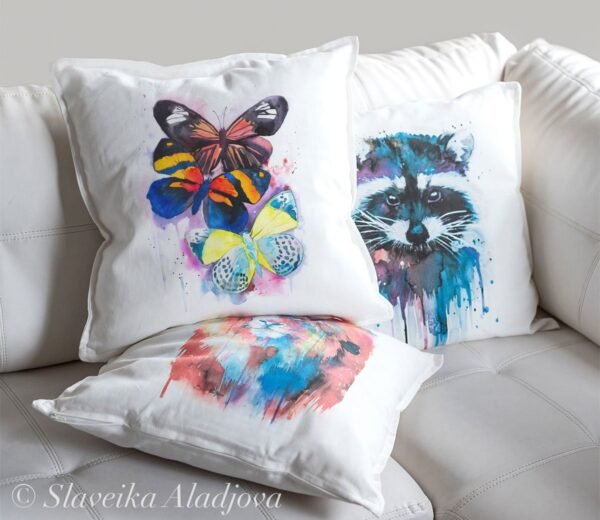 Colorful Butterfly art Pillow case