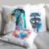 Colorful Chimp art Pillow case