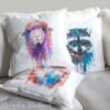 Colorful Sheep art Pillow case