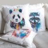Colorful panda art Pillow case