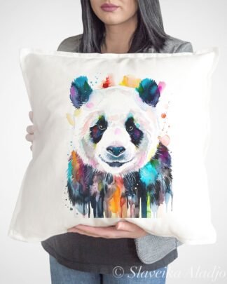 Colorful panda art Pillow case