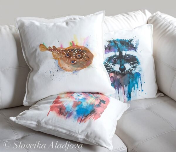 Common torpedo ray, Eyed electric ray pillow case Common torpedo ray, Eyed electric ray pillow case