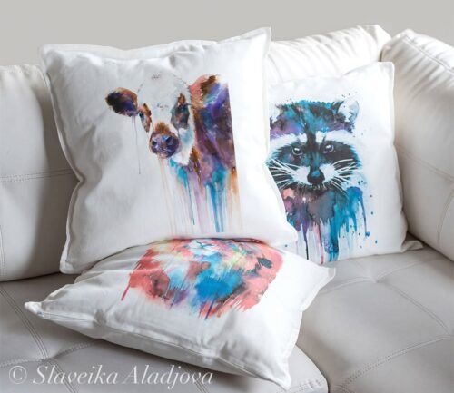 Cow art Pillow case