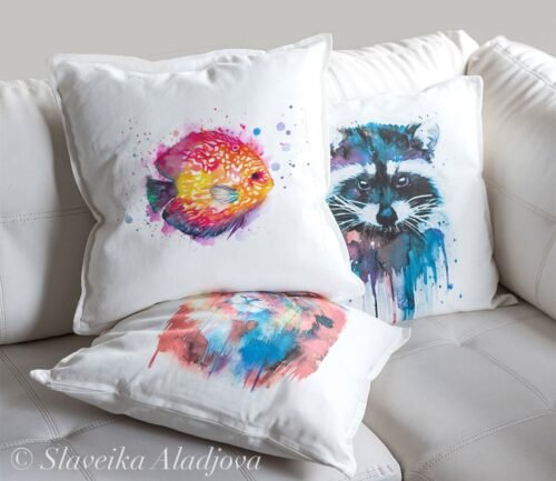 Discus fish art Pillow case