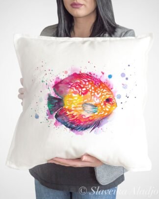 Discus fish art Pillow case