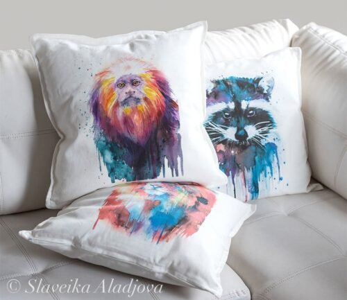 Golden lion tamarin art Pillow case