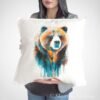 Grizzly bear art Pillow case