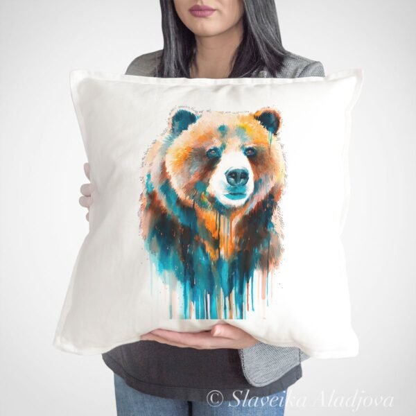 Grizzly bear art Pillow case