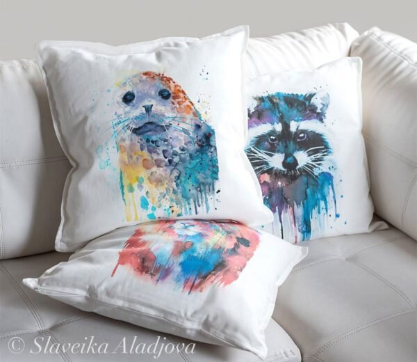 Harbor seal art Pillow case