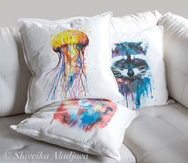 Jellyfish art Pillow case