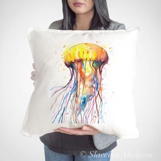 Jellyfish art Pillow case