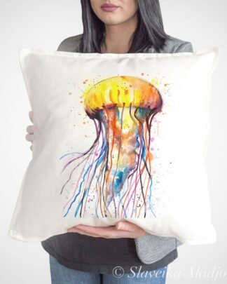 Jellyfish art Pillow case