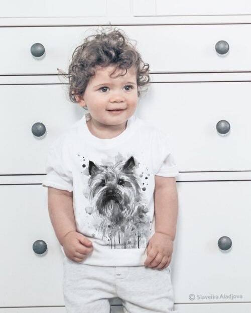 Black and white Cairn Terrier T-shirt